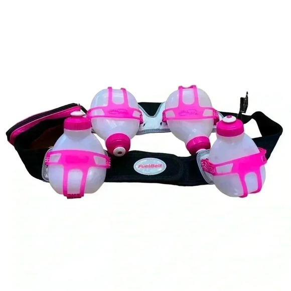 NWOT, Fuel Belt, 4 Water Bottle Runner’s Belt, Size XL, Black & Pink 🏃‍♀️ - Picture 5 of 8